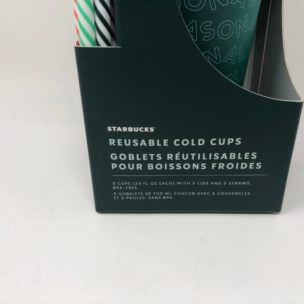 Starbucks Holiday 2019 Reusable Cold Cups Straws